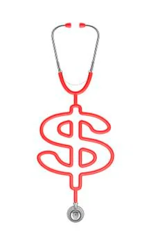 Stethoscope dollar symbol Illustrazione stock