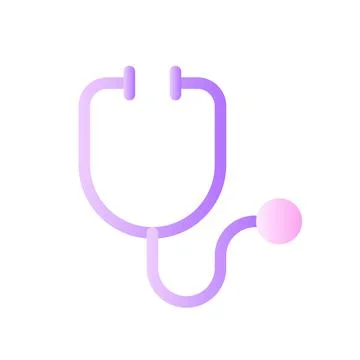 Stethoscope flat gradient two-color ui icon Stockillustratie