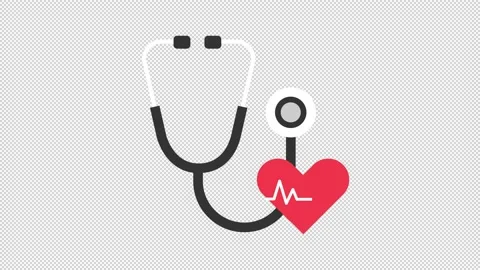 Stethoscope Flat Icon Stock Footage 205062132