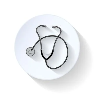 Stethoscope flat icon Stock Illustration
