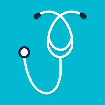 Stethoscope flat icon Stock Illustration
