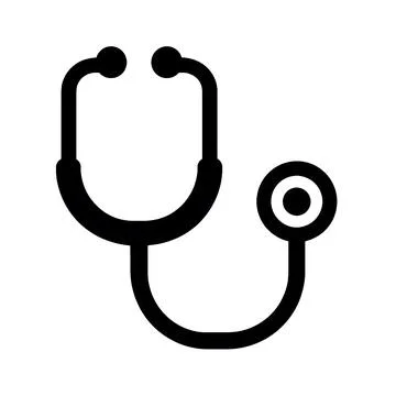 Stethoscope Flat Icon Perfect for Web, App, UI Design, and Graphic Design. Stock Illustration