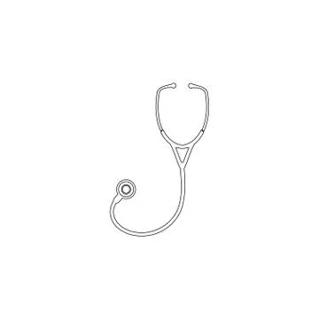 Stethoscope. flat vector icon Stock Illustration