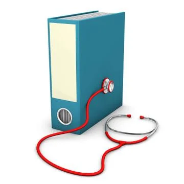 Stethoscope folder Stock Illustration