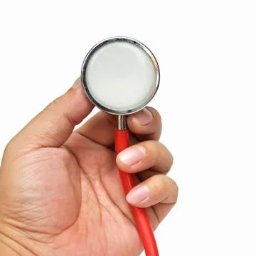 Stethoscope in hand Stock Photos