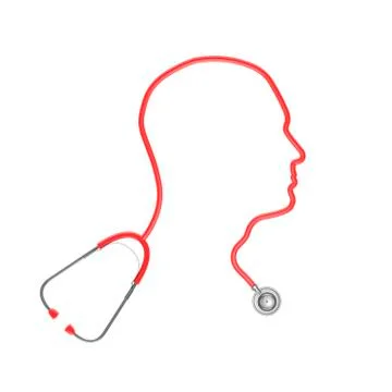 Stethoscope head man Stock-Illustration