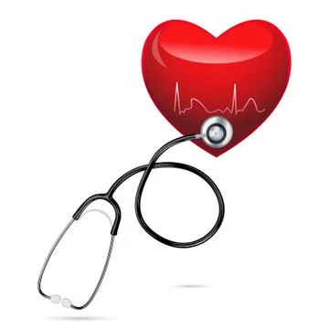 Stethoscope with heart Stock-Illustration