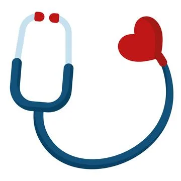 Stethoscope with a heart Stock Illustration