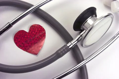 Stethoscope, heart Stock Photos