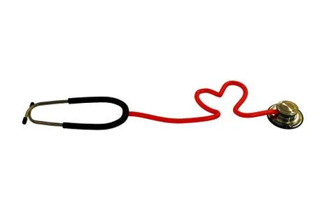 Stethoscope heart shaped Stock Illustration