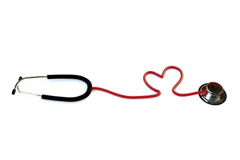 Stethoscope heart shaped Stock Illustration