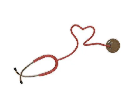Stethoscope heart shaped Stock Illustration