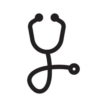 Stethoscope icon design logo template isolated illustration Illustrazione stock