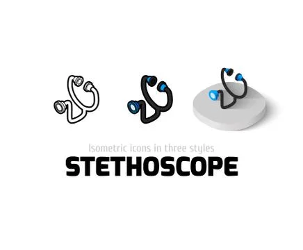 Stethoscope icon in different style Stock Illustration