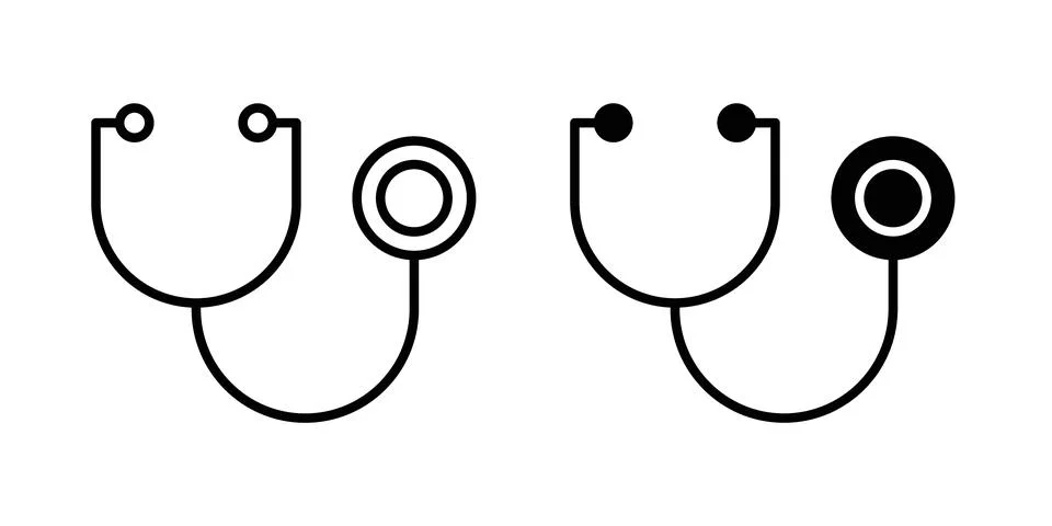 Stethoscope icon graphic design. web icons vectors Stock Illustration