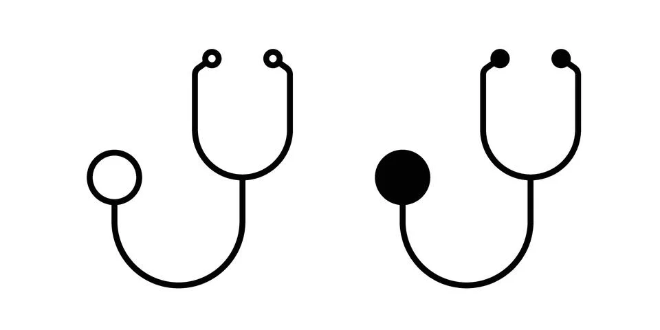 Stethoscope icon illustration vector, icon set for apps Stock Illustration