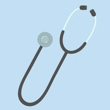 Stethoscope icon isolated on blue background. Medical vector illustration. Stock Illustration
