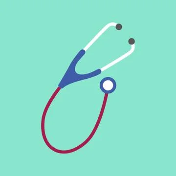 Stethoscope icon isolated vector illustration. Stock Illustration