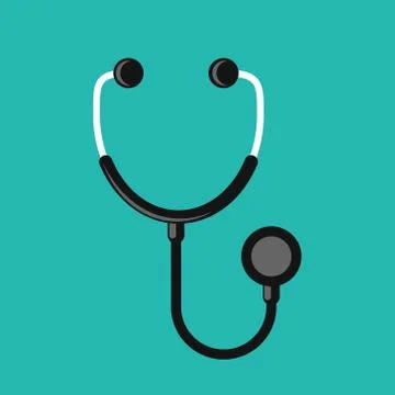 Stethoscope icon isolated vector illustration. Stock Illustration