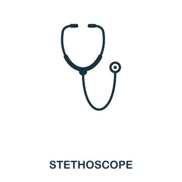 Stethoscope icon. Line style icon design. UI. Illustration of stethoscope icon Stock Illustration
