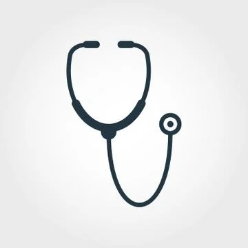 Stethoscope icon. Line style icon design Stethoscope icon design from medicine Stock Illustration