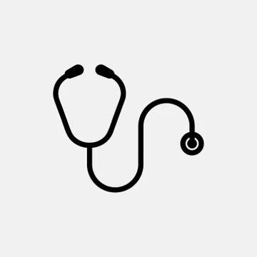 Stethoscope icon logo design. simple flat vector illustration Illustrazione stock