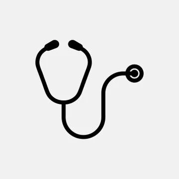 Stethoscope icon logo design. simple flat vector illustration Illustrazione stock