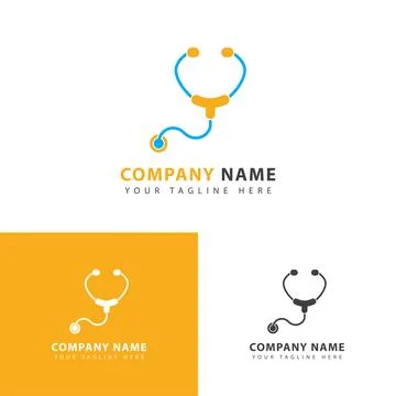 Stethoscope icon logo Stock Illustration