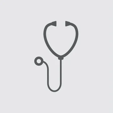 Stethoscope icon or sign. Vector symbol or element for medicine design. Stock Illustration