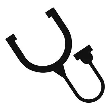 Stethoscope icon, simple style Illustrazione stock