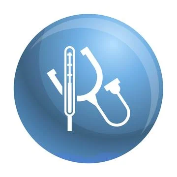 Stethoscope icon, simple style Illustrazione stock