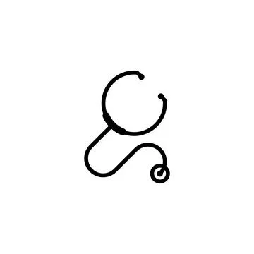 Stethoscope icon template Illustrazione stock