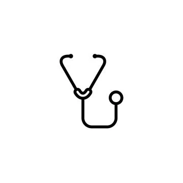 Stethoscope icon template Stock Illustration