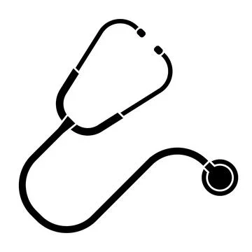Stethoscope icon trendy flat design. Diagnostic sign Stock-Illustration