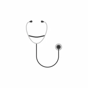Stethoscope icon. Vector design isolated on white background. Stock Illustration