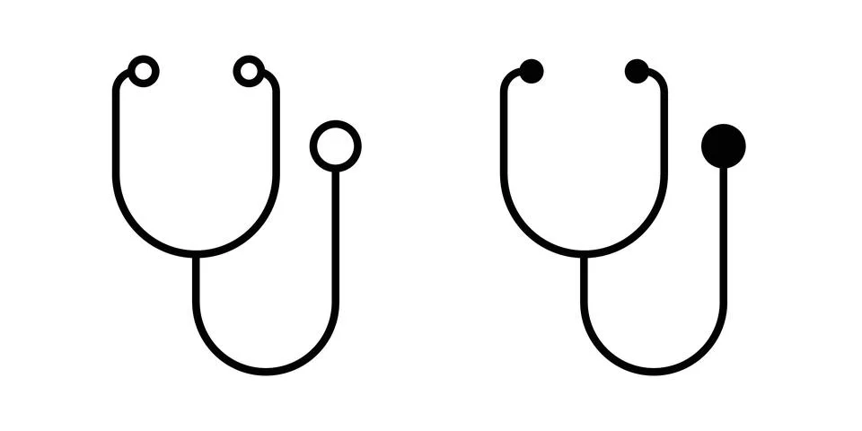 Stethoscope icon vector editable eps10 Stock Illustration