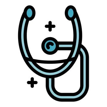 Stethoscope icon vector flat Illustrazione stock