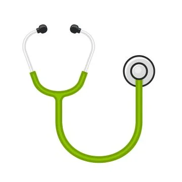 Stethoscope Icon on White Background. Vector 库存插图