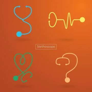 Stethoscope icons.. Stock Illustration