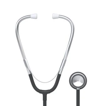 Stethoscope isolated on white background with copy space Stock Illustration