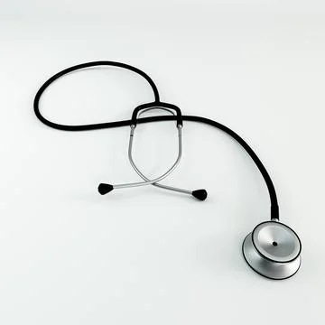Stethoscope isolated on white background Stock Illustration