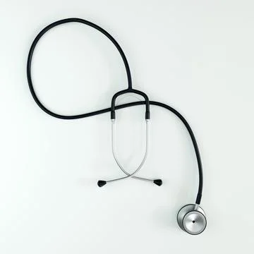 Stethoscope isolated on white background Stock Illustration
