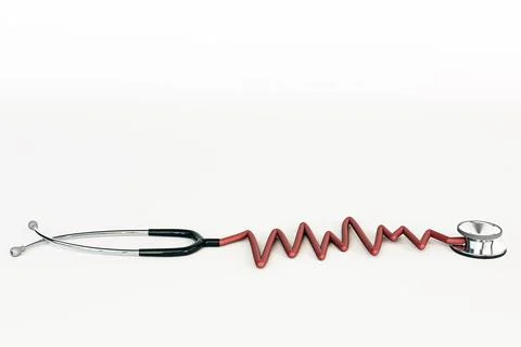 Stethoscope isolated on white background Stock Illustration
