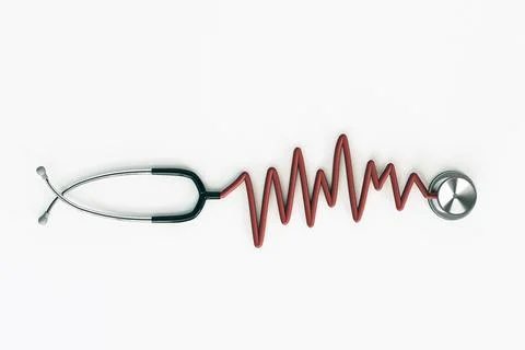 Stethoscope isolated on white background Stock Illustration