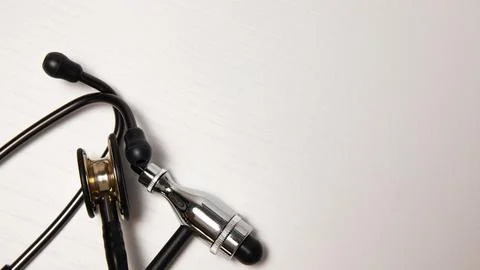  stethoscope isolated with white background Stock Photos