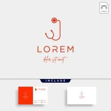 Stethoscope j letter logo vector design icon Stock Illustration