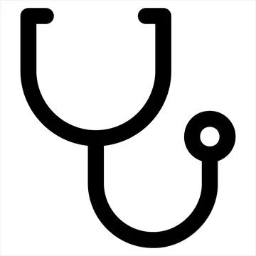 Stethoscope line icon vector illustration isolated on white background 스톡 일러스트