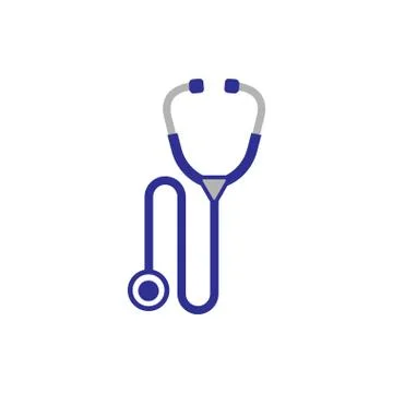 Stethoscope logo design vector Stock Illustration