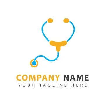 Stethoscope logo Stock Illustration