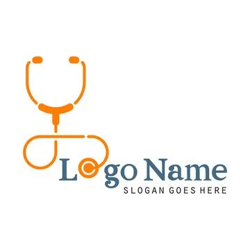 Stethoscope logo Stock Illustration